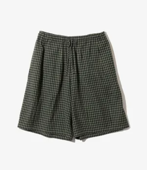 Optimized Title: Green Diamond Jacquard Shorts - High Definition Print
