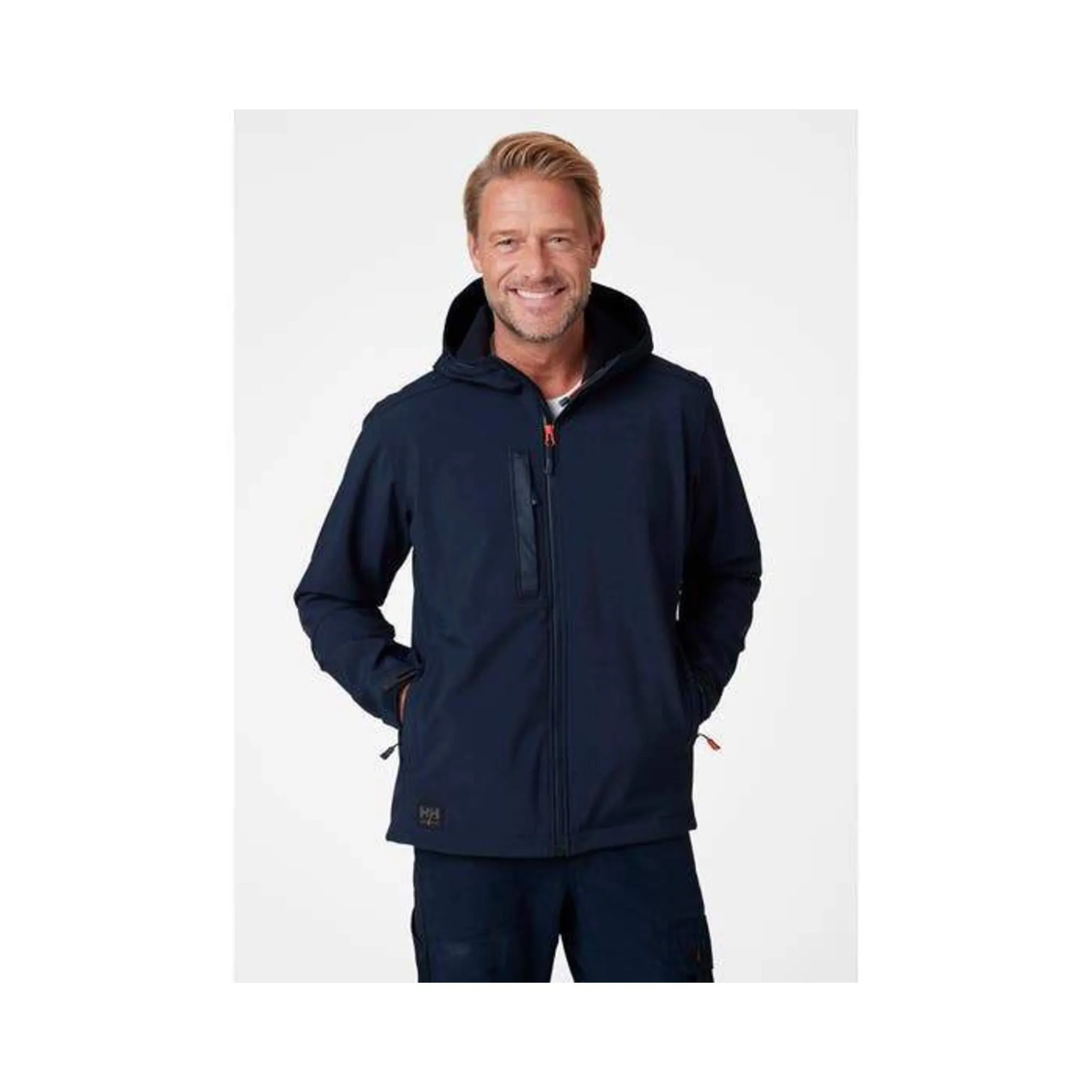Helly Hansen Men's Softshell Work Jacket 74230 Kensington - Poly, Hooded, Waterproof, Breathable, Adjustable, Durable, Construction, Versatile | Sizes S-4XL