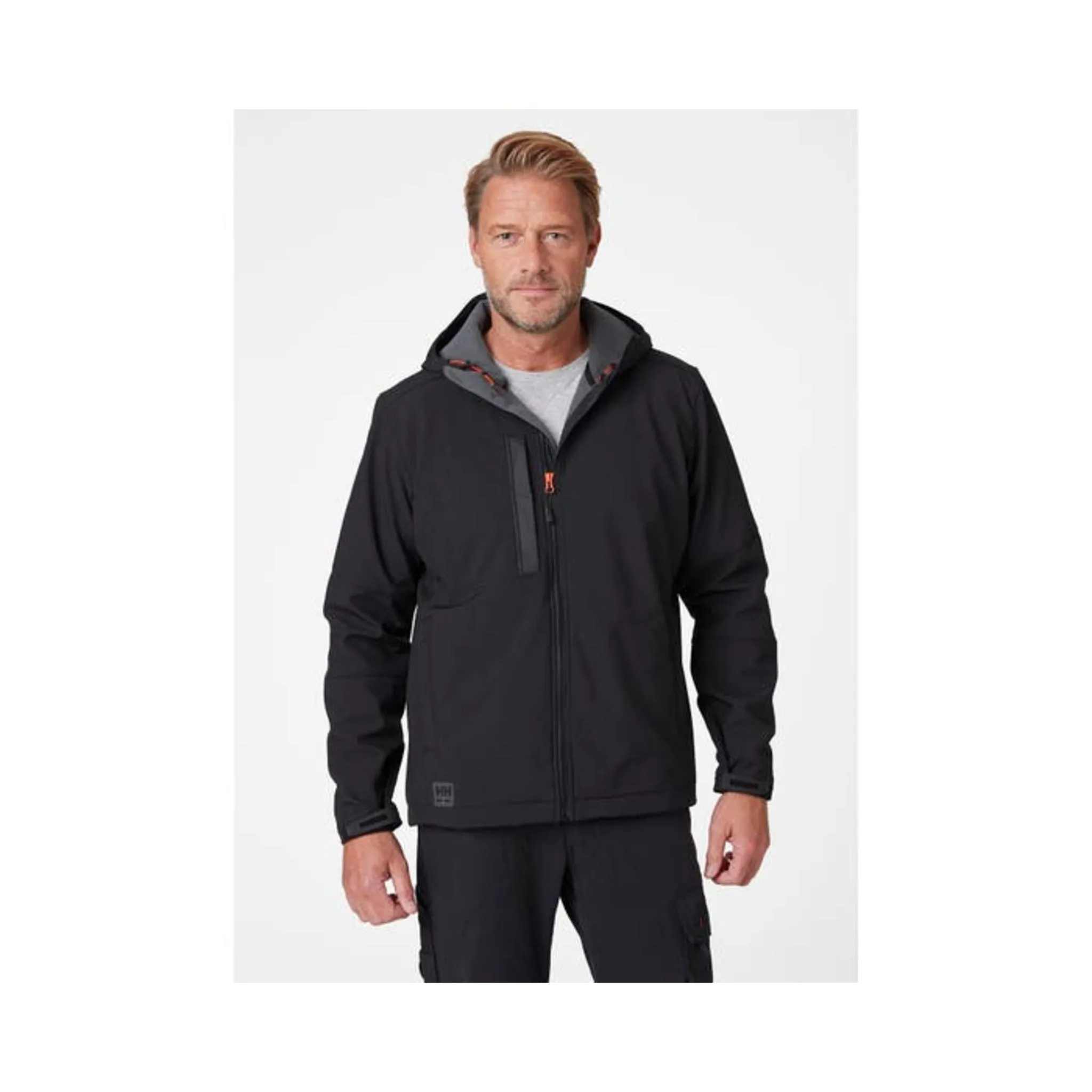 Helly Hansen Men's Softshell Work Jacket 74230 Kensington - Poly, Hooded, Waterproof, Breathable, Adjustable, Durable, Construction, Versatile | Sizes S-4XL