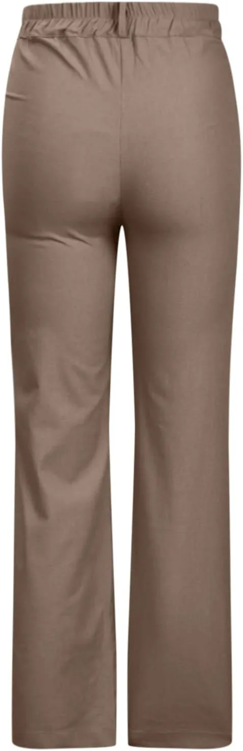 High Waist Pants for Women Business Casual Pants Regular Fit Stretch Pants Straight Leg Trousers with Pockets