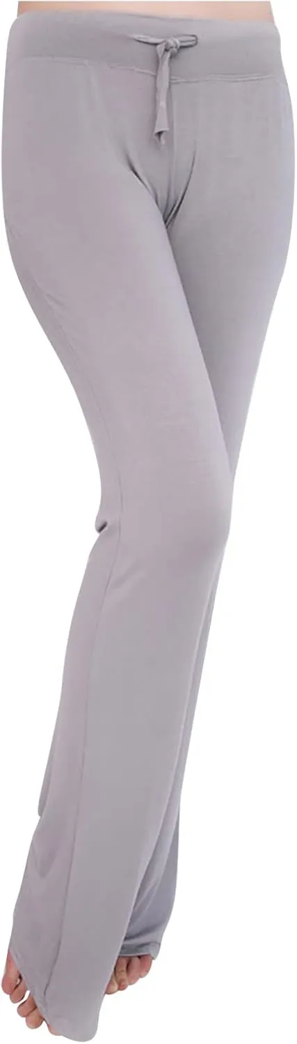High Waisted Yoga Pants for Women Long Bootleg Flare Pants Drawstring Waist Sweatpants Athletic Lounge Pants