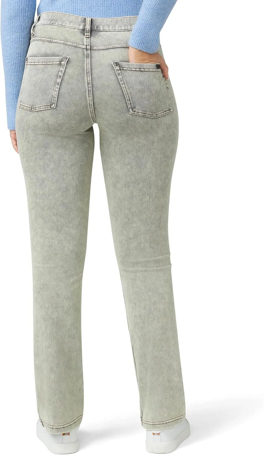 HUE Women's Ultra Soft High Waist Denim Baby Bootcut Leggings