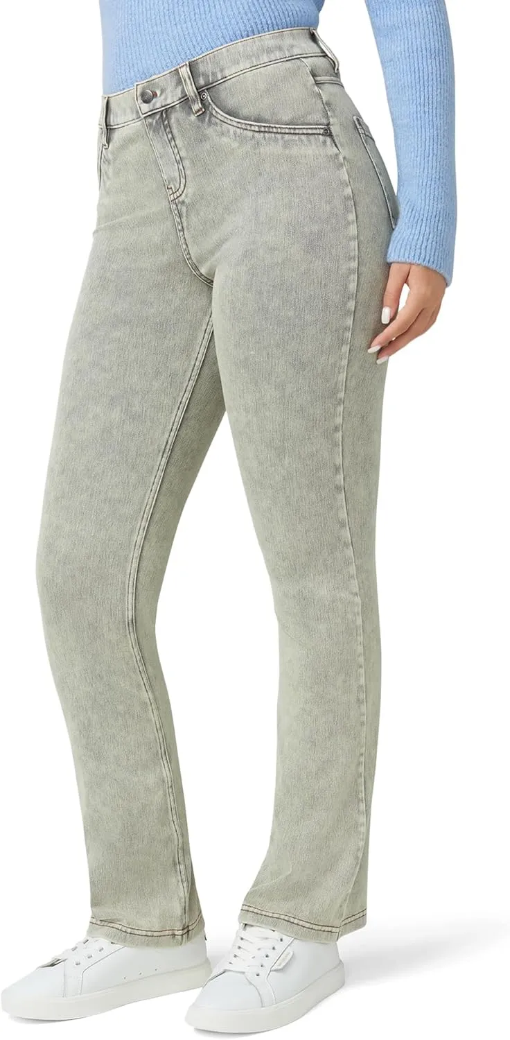 HUE Women's Ultra Soft High Waist Denim Baby Bootcut Leggings