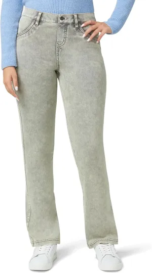 HUE Women's Ultra Soft High Waist Denim Baby Bootcut Leggings