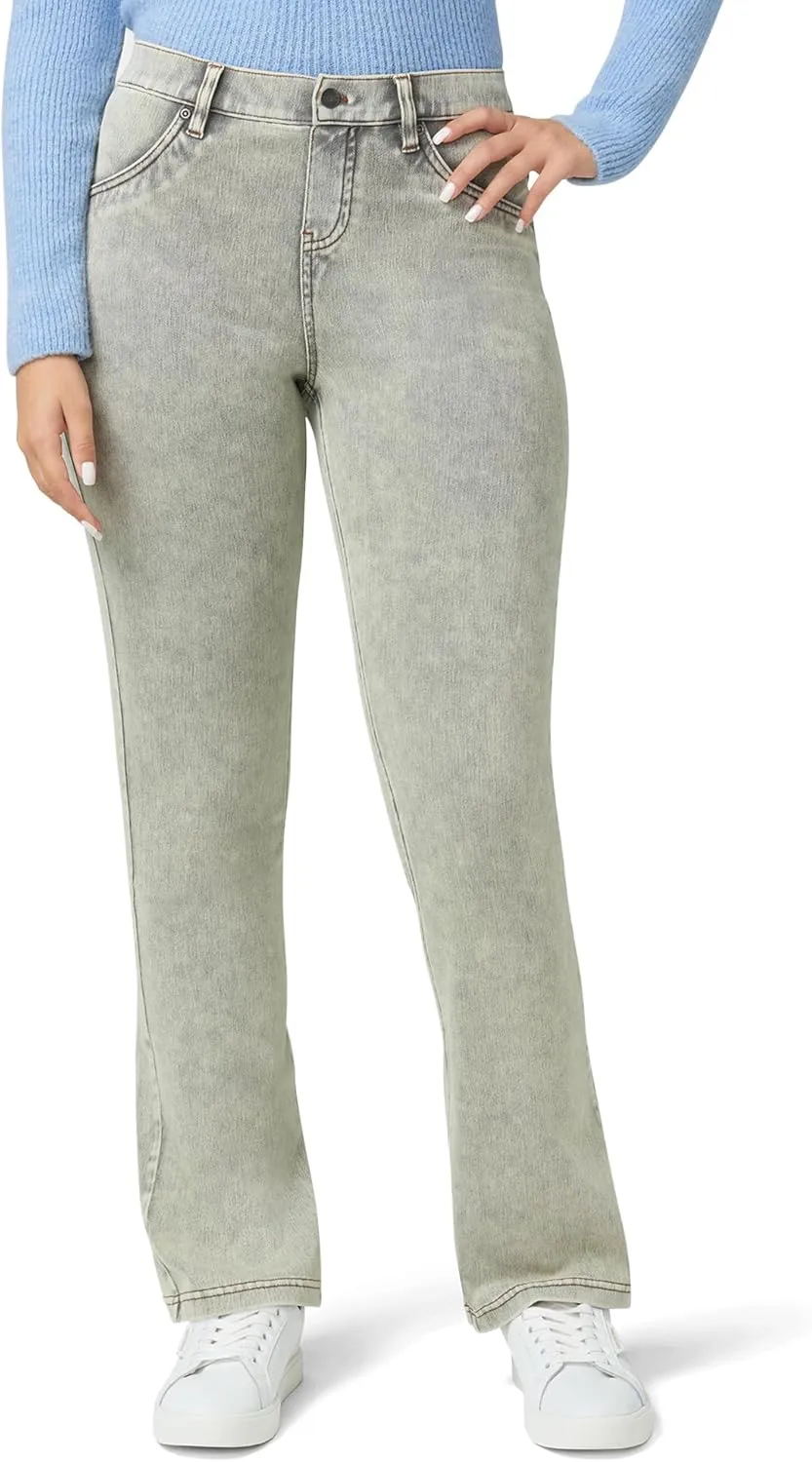 HUE Women's Ultra Soft High Waist Denim Baby Bootcut Leggings