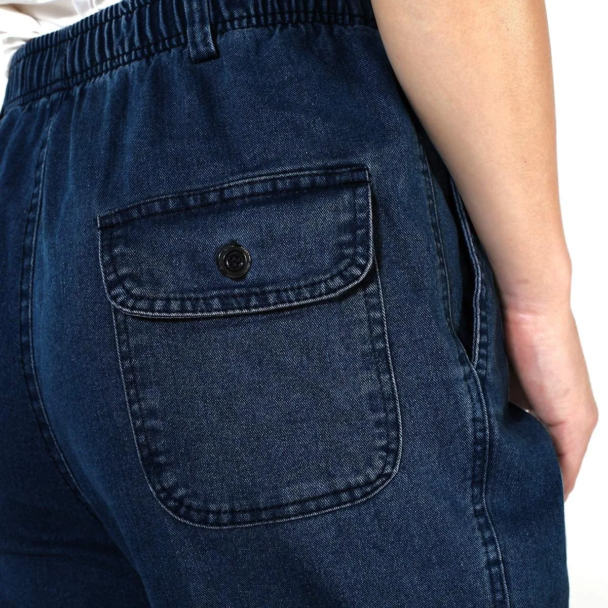 IDEALSANXUN Mens Elastic Waist Jeans
