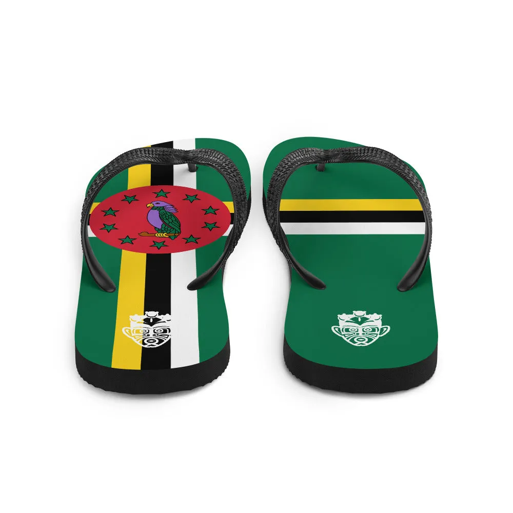 Island Flag - Dominica Flip Flops