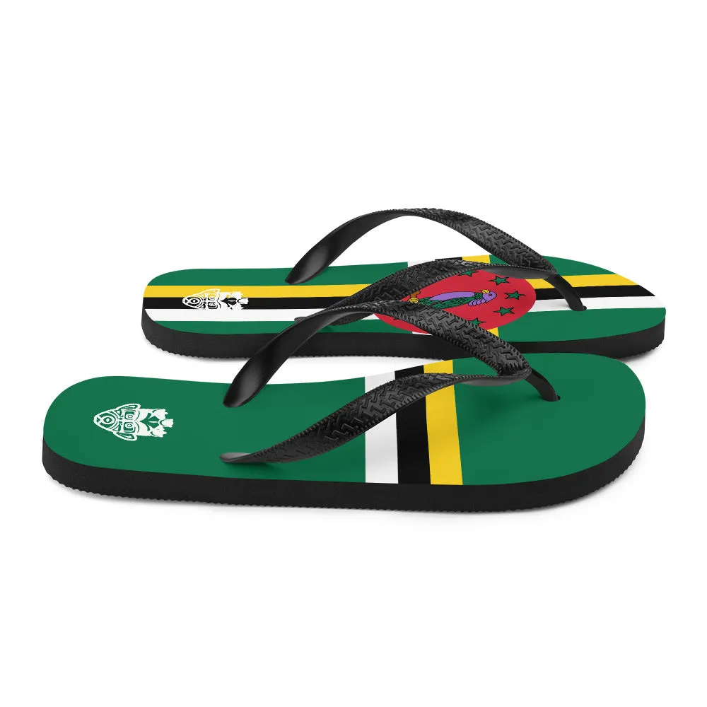 Island Flag - Dominica Flip Flops