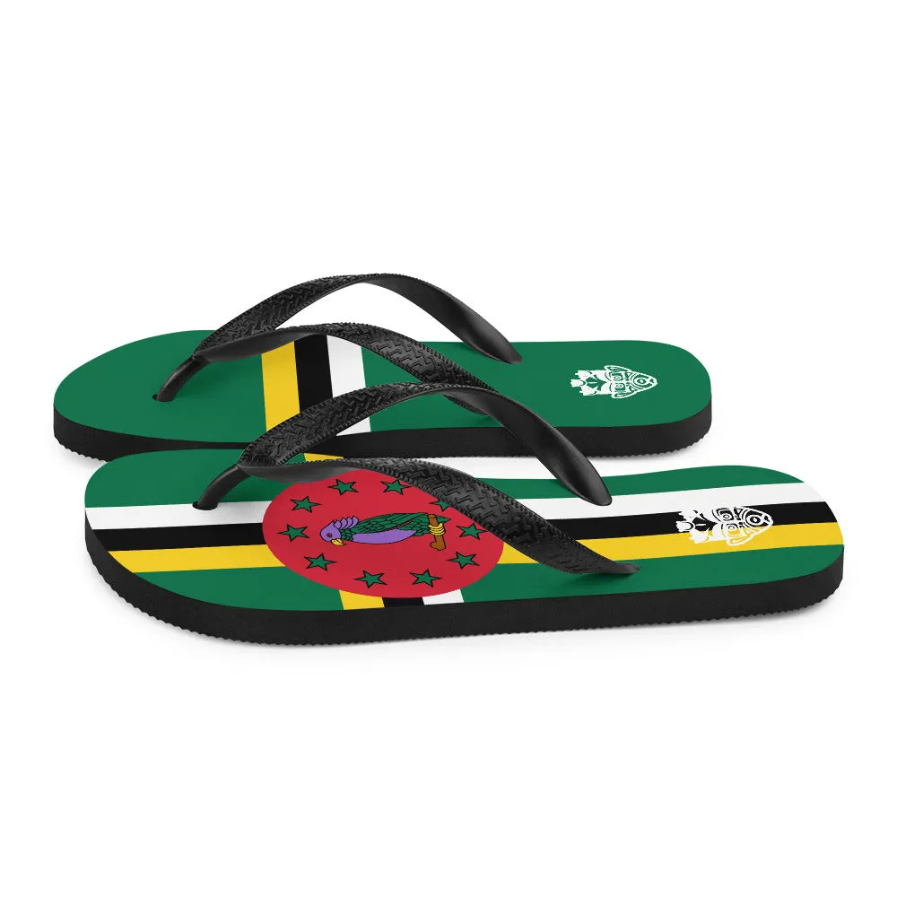 Island Flag - Dominica Flip Flops