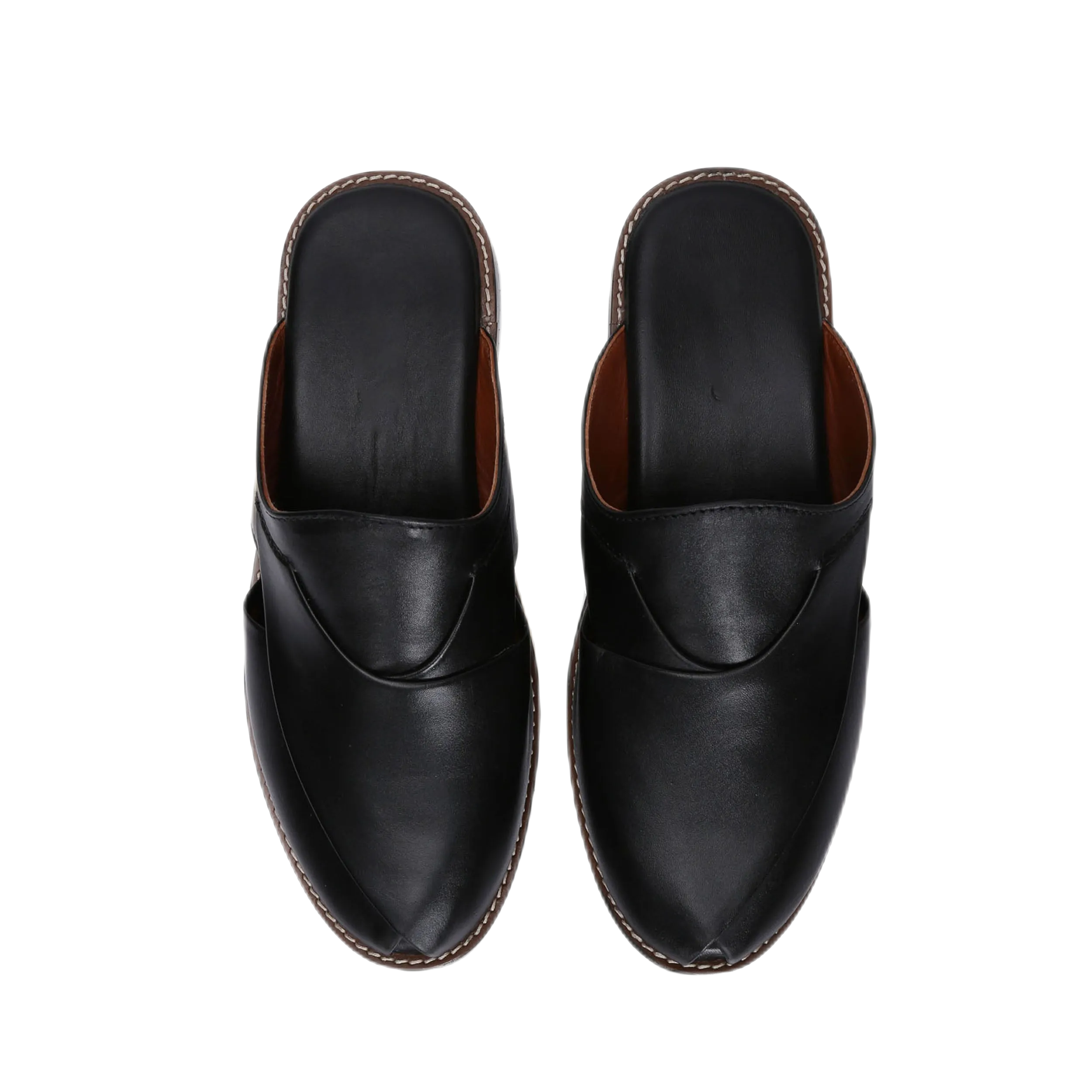 Jaxon Peshawari Sheep Leather Chappal Black