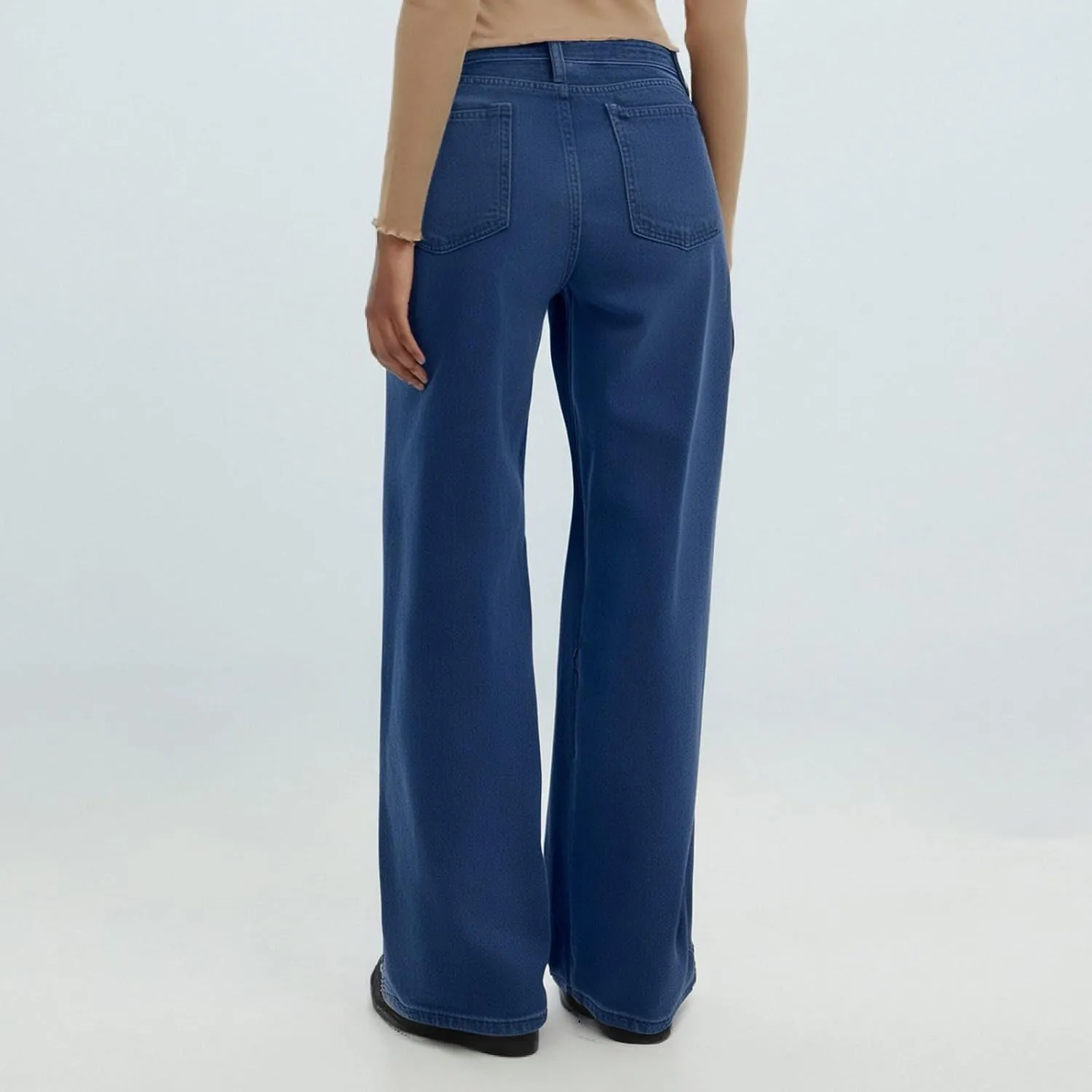 Jeans for Women Baggy Boyfriend Denim Pants Vintage High Waisted Wide Leg Jeans Woman with Pockets Stretchy Pant