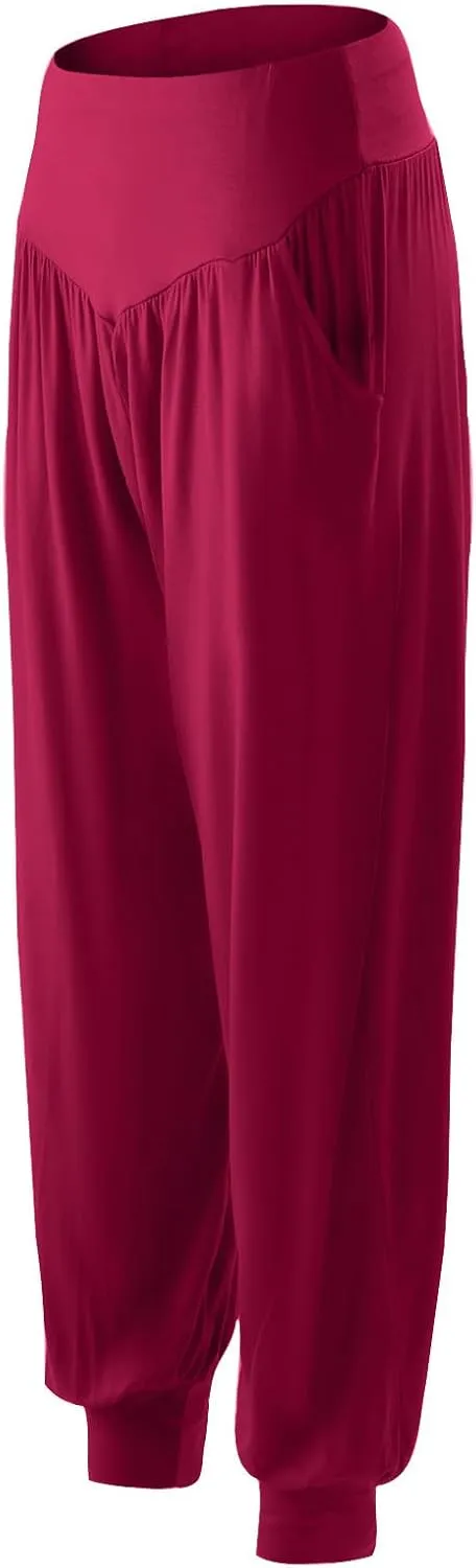 JIEMUXIU Harem Pants Women High Waist Boho Wide Leg Pants Casual Baggy Sweatpants 2024 Summer Trousers Comfy Louge Pants