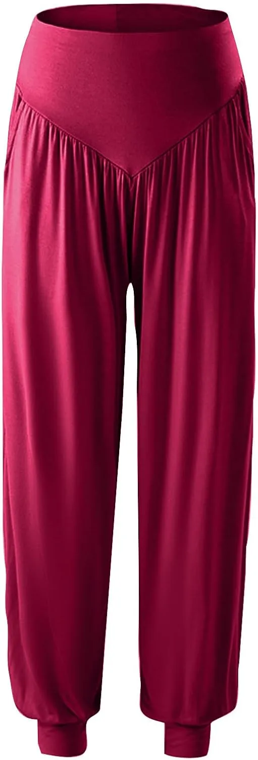 JIEMUXIU Harem Pants Women High Waist Boho Wide Leg Pants Casual Baggy Sweatpants 2024 Summer Trousers Comfy Louge Pants