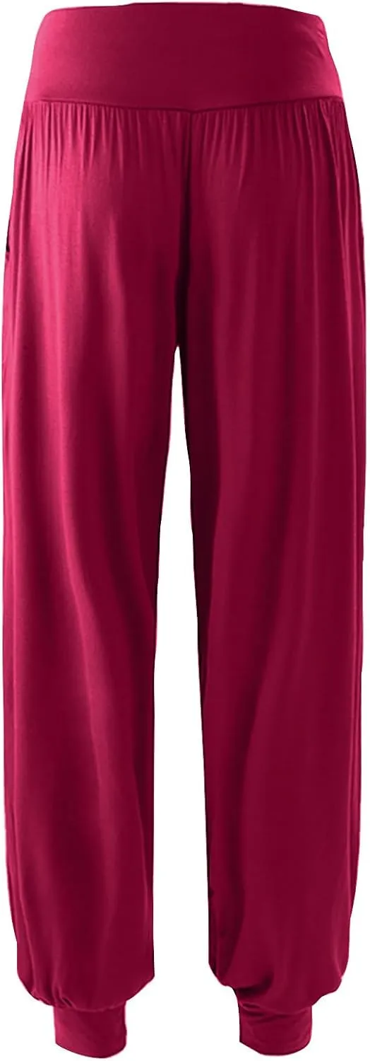 JIEMUXIU Harem Pants Women High Waist Boho Wide Leg Pants Casual Baggy Sweatpants 2024 Summer Trousers Comfy Louge Pants