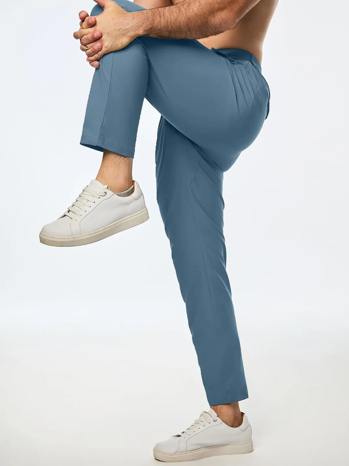 JMIERR Mens Chino Pants Casual Stretch Golf Pants Waist Tapered Trousers Lightweight Comfy Pants with Zipper Pockets