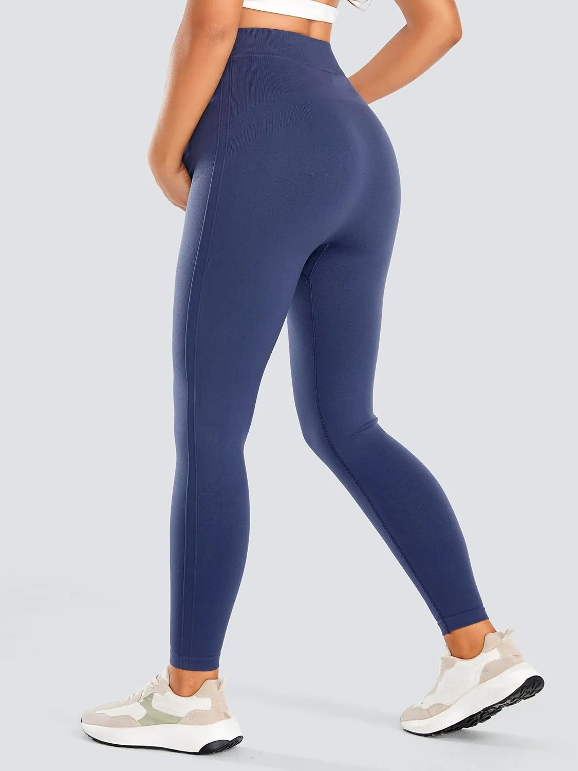 JOYSPELS No See-Through Maternity Workout Yoga Leggings Soft Stretchy Pregnancy Leggings Over The Belly