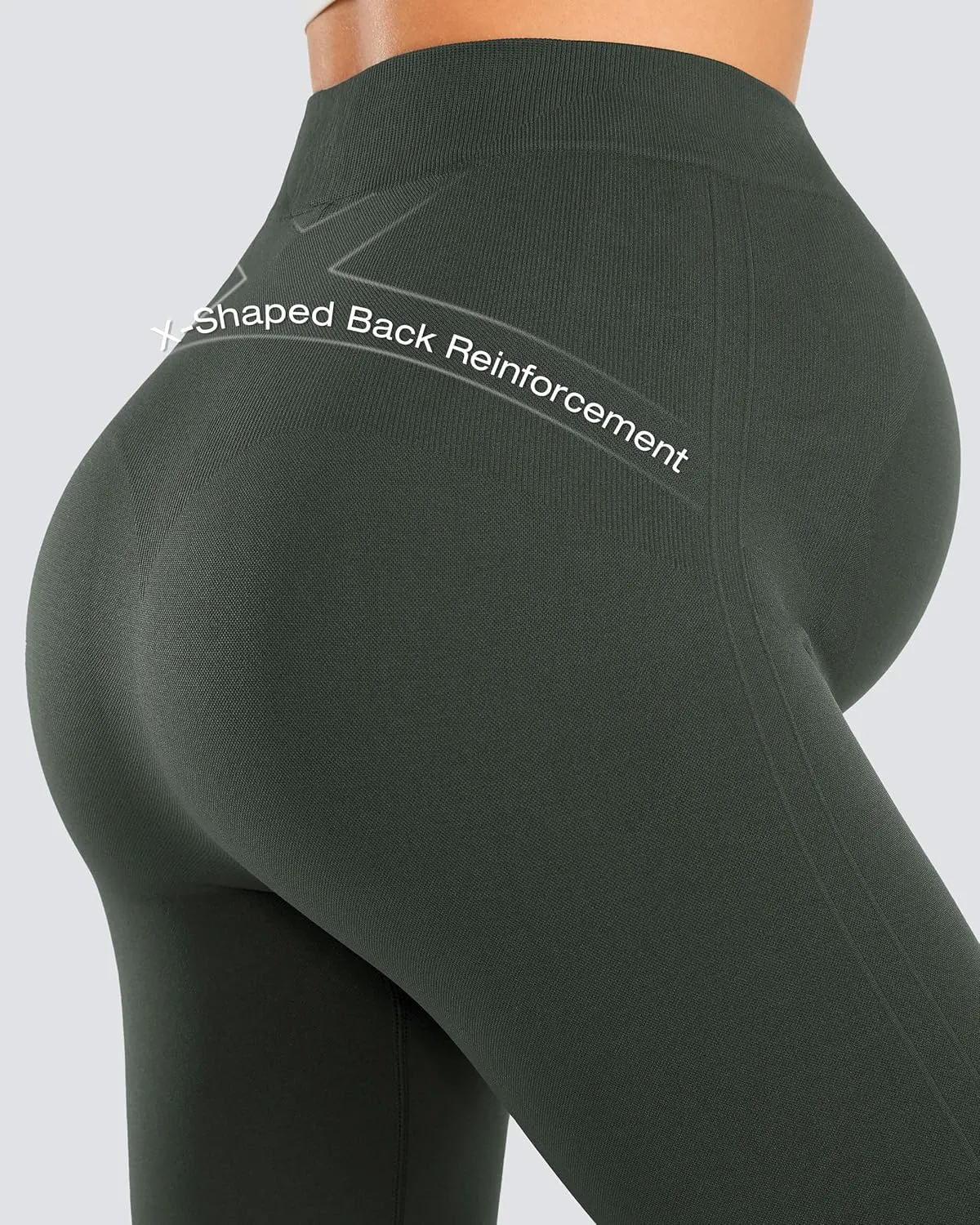 JOYSPELS No See-Through Maternity Workout Yoga Leggings Soft Stretchy Pregnancy Leggings Over The Belly