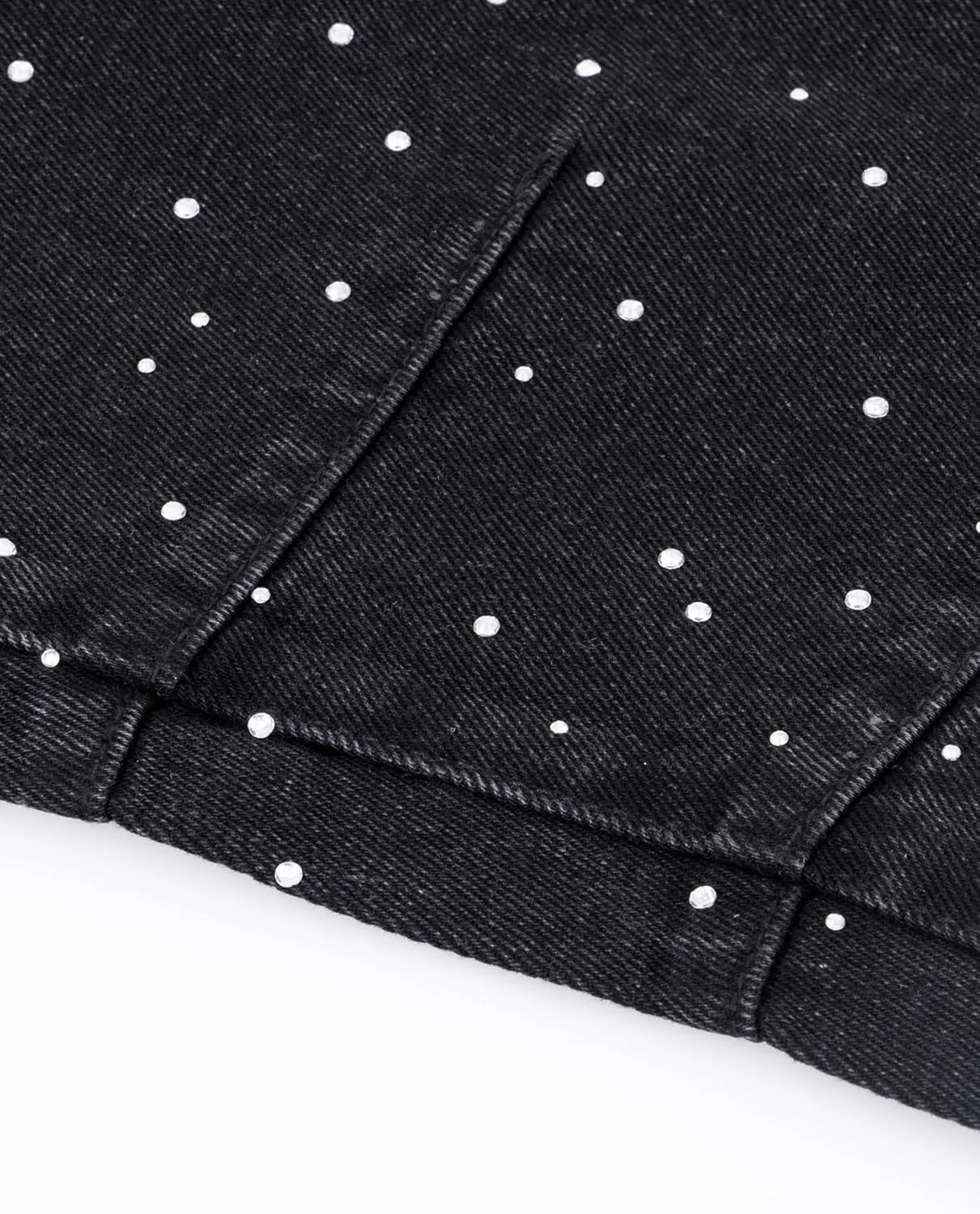 Kedera Rhinestone Jeans for Women Wide Leg Baggy Pants Y2K Mid Rise Jeans Bedazzled Sparkl Bling Pants Streetwear