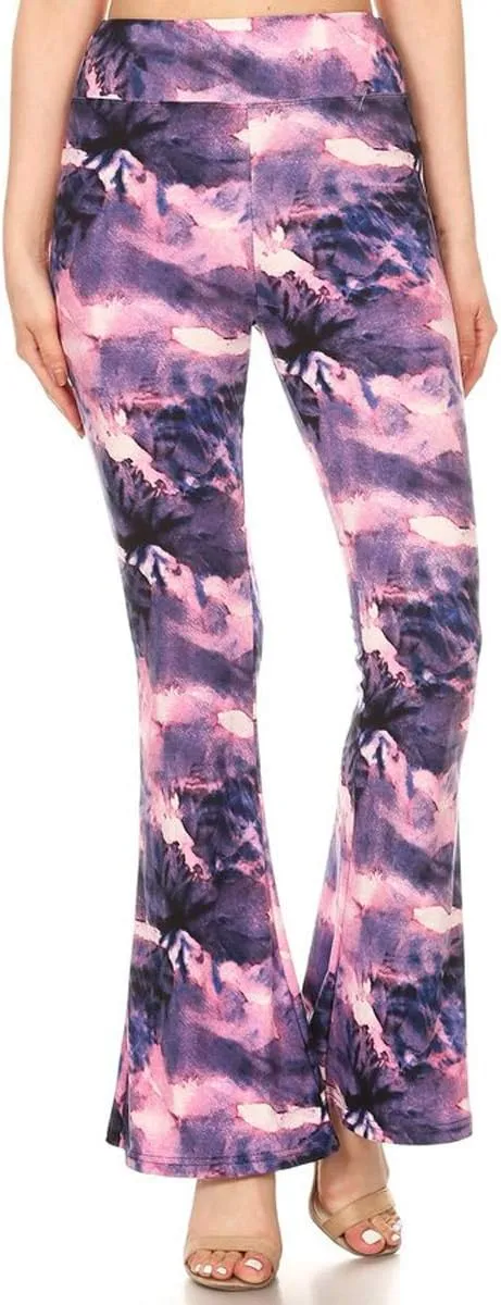 Leggings Depot Women's Ultra Soft Popular Printed Stylish Palazzo Pants BAT3