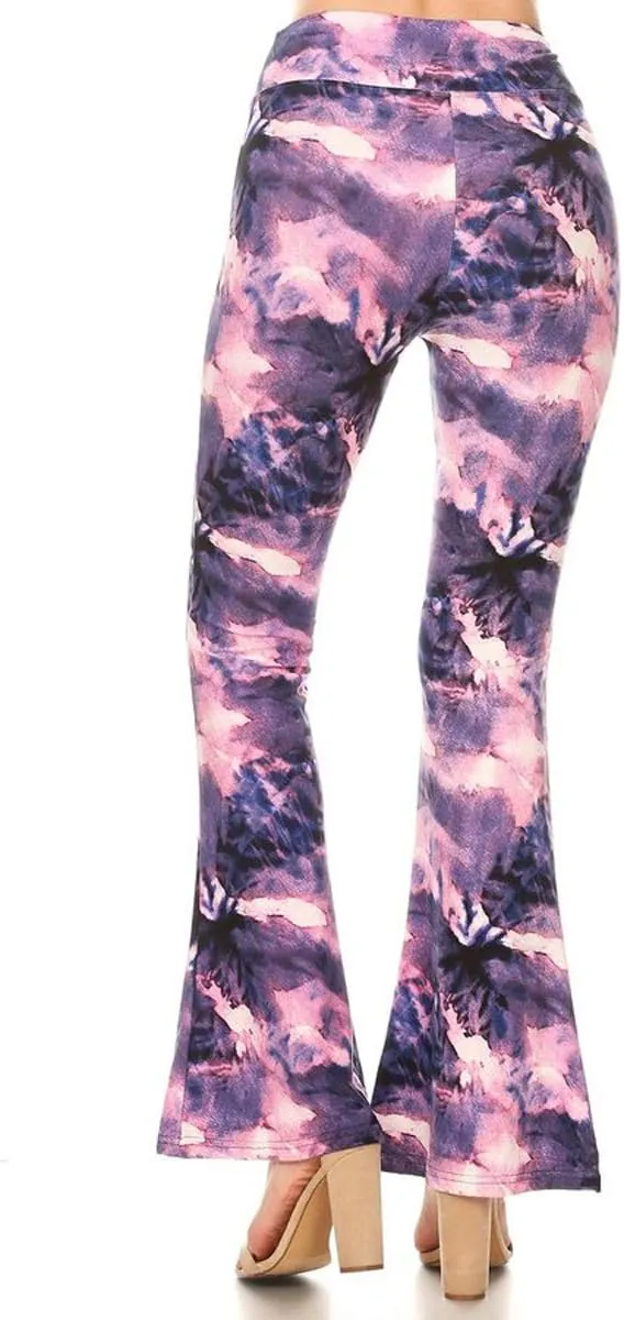 Leggings Depot Women's Ultra Soft Popular Printed Stylish Palazzo Pants BAT3