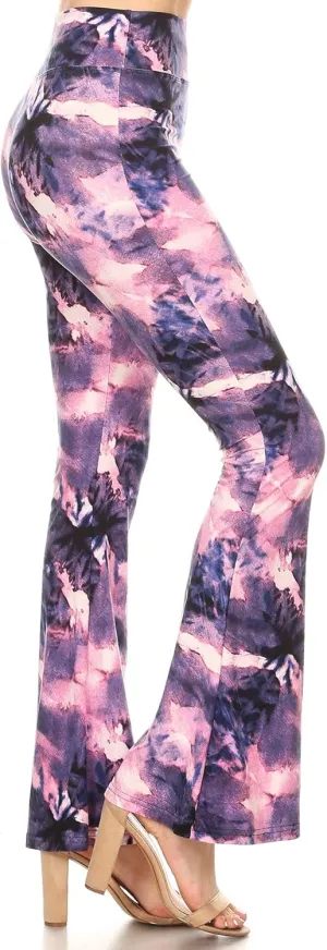 Leggings Depot Women's Ultra Soft Popular Printed Stylish Palazzo Pants BAT3