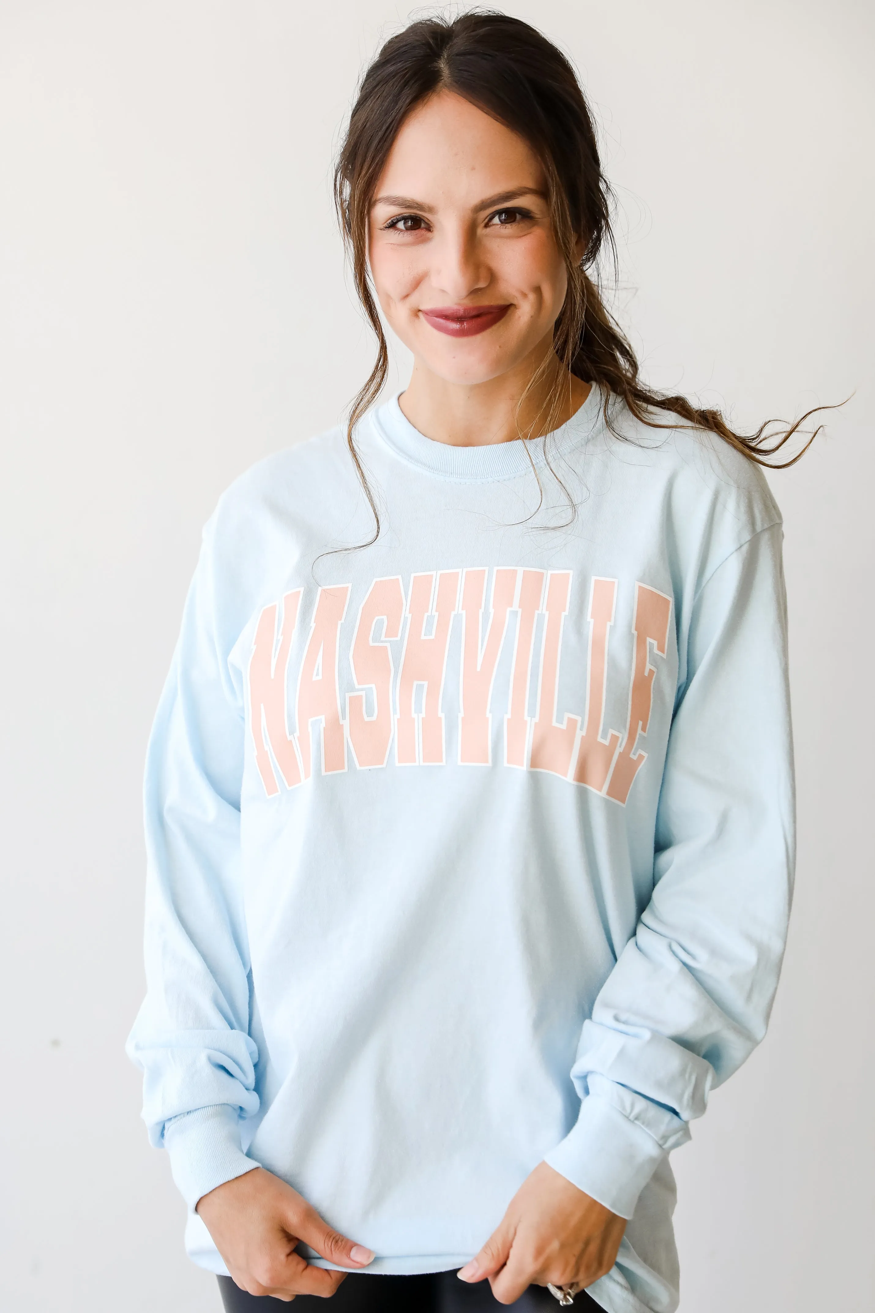 Light Blue Nashville Long Sleeve Tee