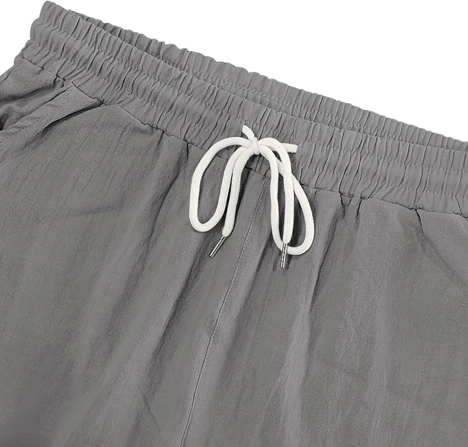 Linen Pants Men Casual Beach Vacation Clothes White Wide Leg Cotton Khaki Harem Summer Outfits Mens Elastic Waist Pant