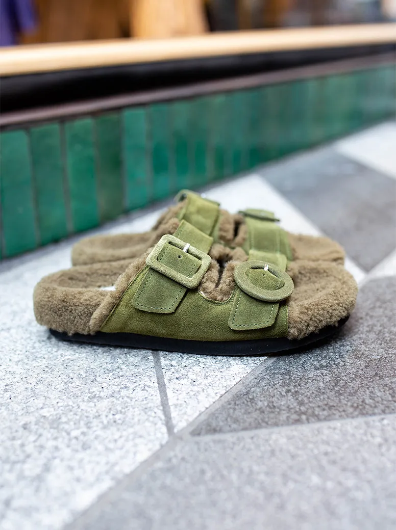 London khaki suede