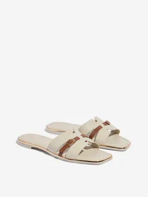 LUNA BLU Ivory Belt Detailed Slides