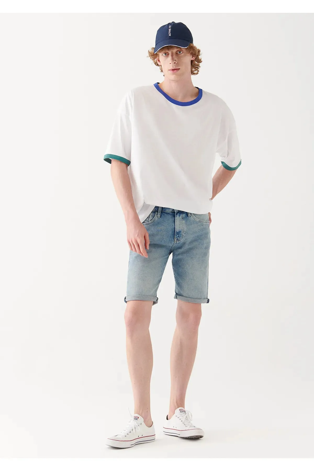 Mavi Men's Sky Blue Street Comfort Jean Shorts