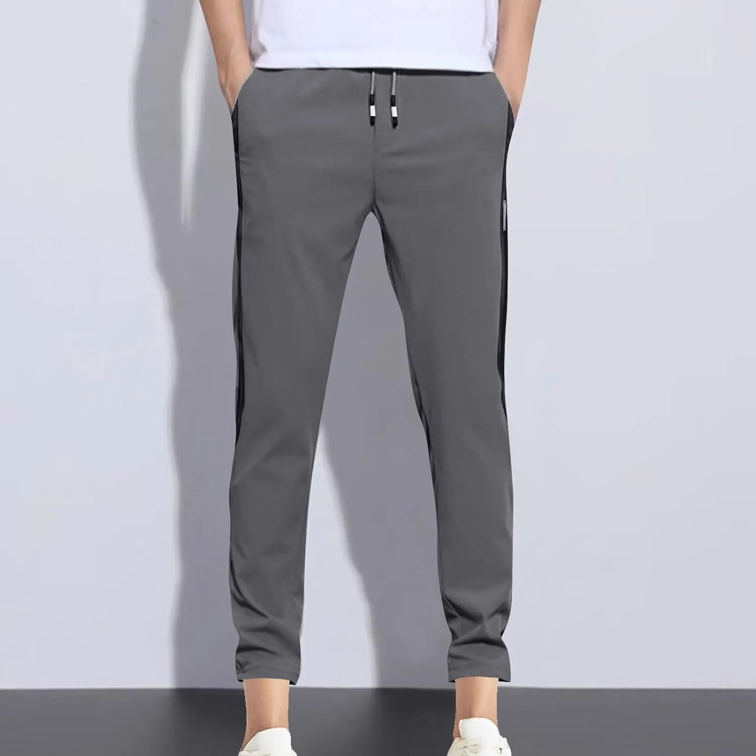 Men Track Pants Athletic Running Lightweight Workout Joggers Sweatpant Straight Leg Slim Fit Gym Sport Training Pants