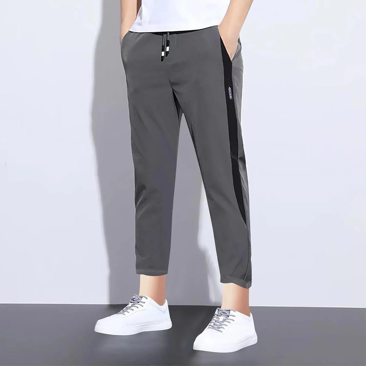 Men Track Pants Athletic Running Lightweight Workout Joggers Sweatpant Straight Leg Slim Fit Gym Sport Training Pants