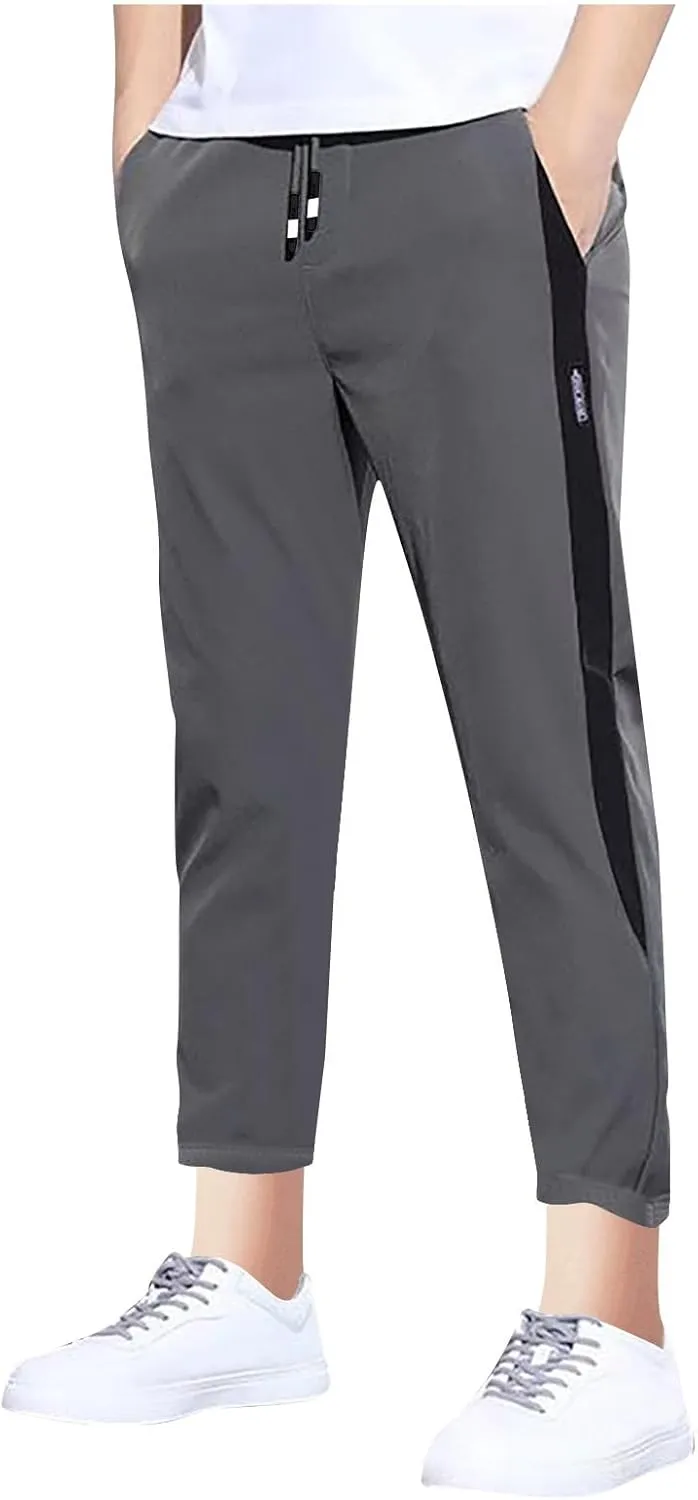 Men Track Pants Athletic Running Lightweight Workout Joggers Sweatpant Straight Leg Slim Fit Gym Sport Training Pants