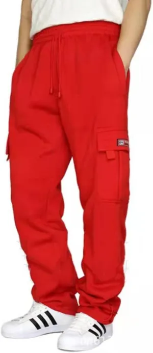 Men's Cargo Pants Big and Tall Loose Straight Leg Outdoor Travel Hiking Trousers Multi-Pockets Tactical Jogger Pants