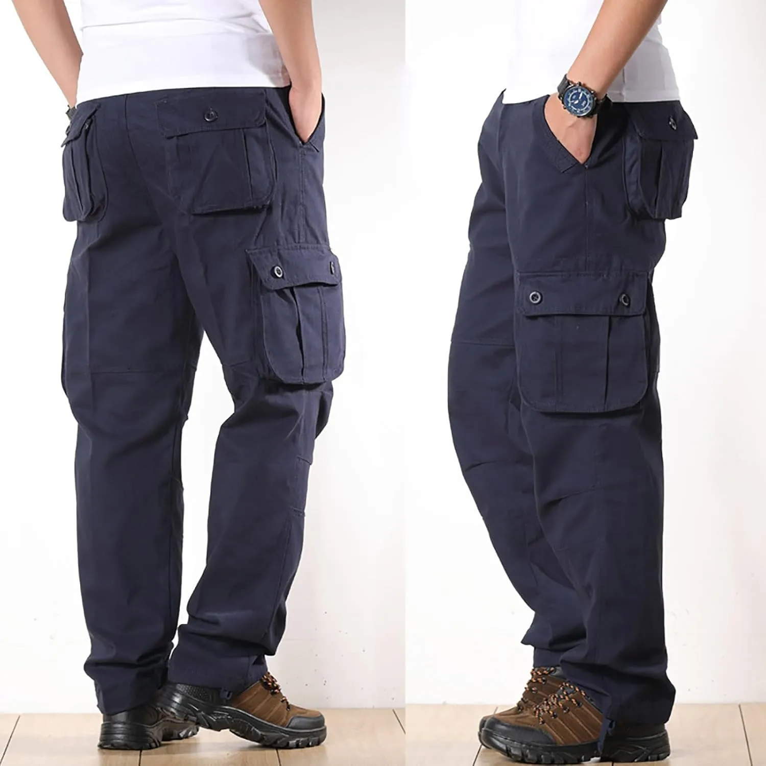 Mens Cargo Pants Casual Pantaln para Hombre De Moda Work Pants for Men Cargo Big Men's Sweatpants Drawstring Pant