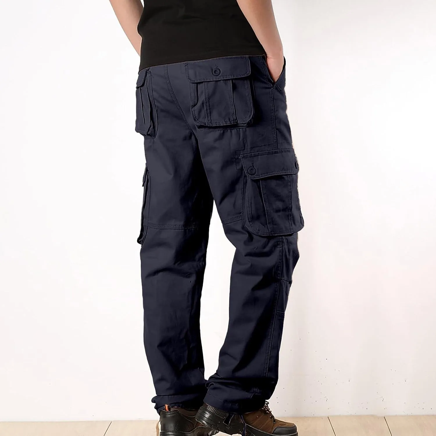 Mens Cargo Pants Casual Pantaln para Hombre De Moda Work Pants for Men Cargo Big Men's Sweatpants Drawstring Pant