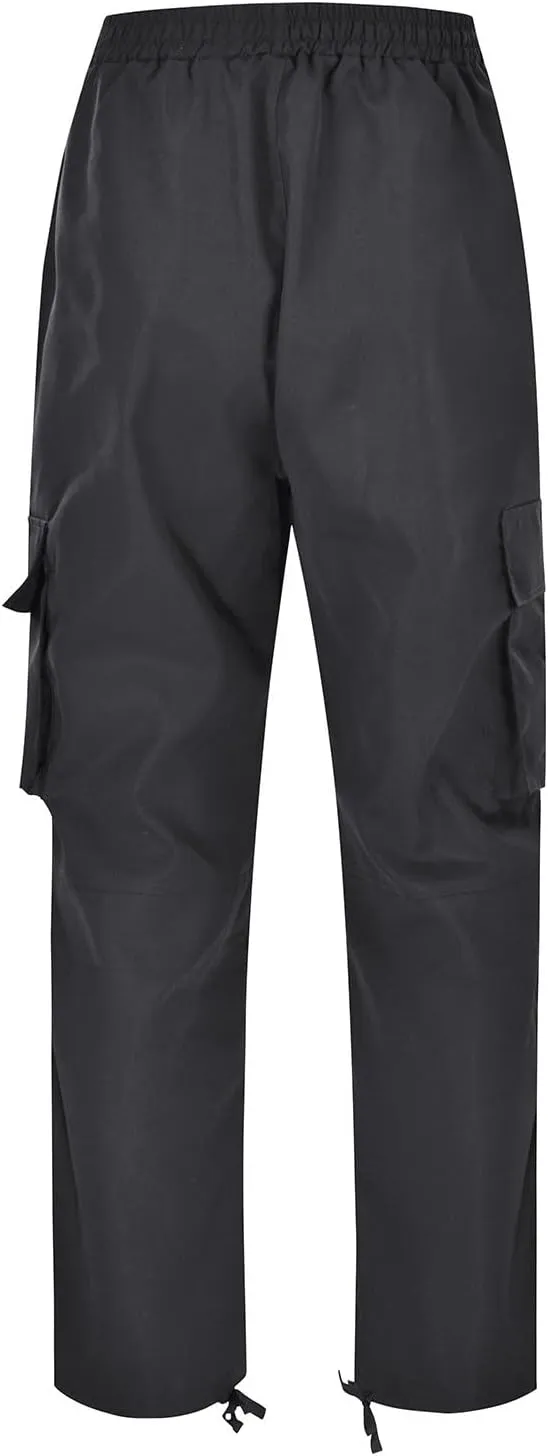 Men's Cargo Pants with Pockets Hat Multi Woven Pocket Foot Rope Solid Pants Gear Men's Hiking Tactical Sweatpants