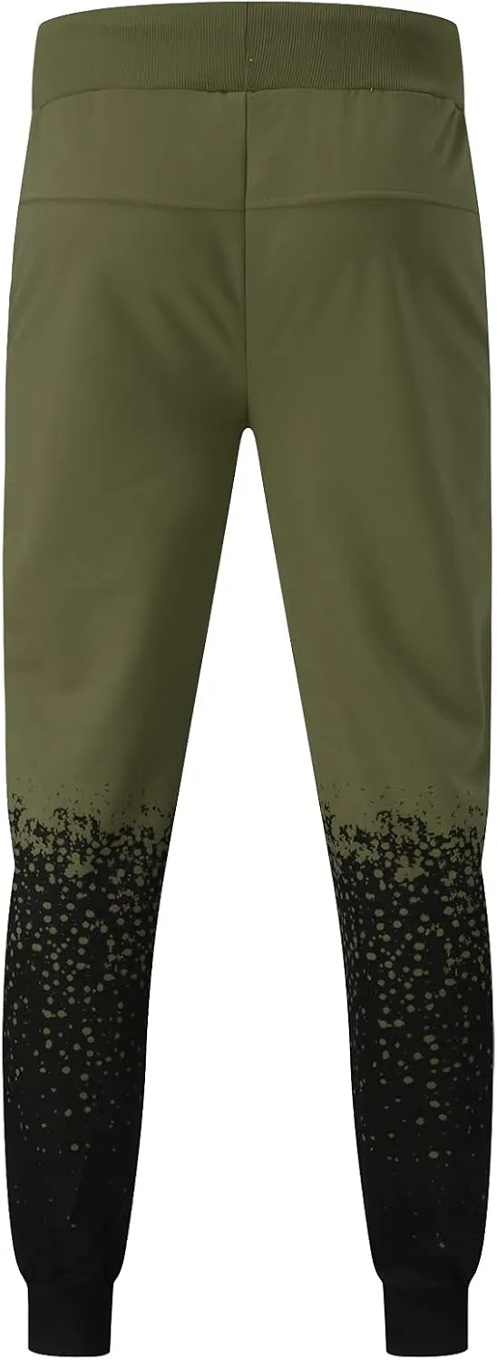 Men's Cargo Sweatpants Pockets Fleece Sweatpants for Men Women Letter Print Elastic Waist Jogger Pant Hip Hop Running