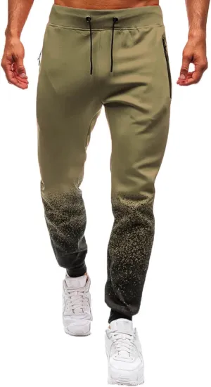 Men's Cargo Sweatpants Pockets Fleece Sweatpants for Men Women Letter Print Elastic Waist Jogger Pant Hip Hop Running
