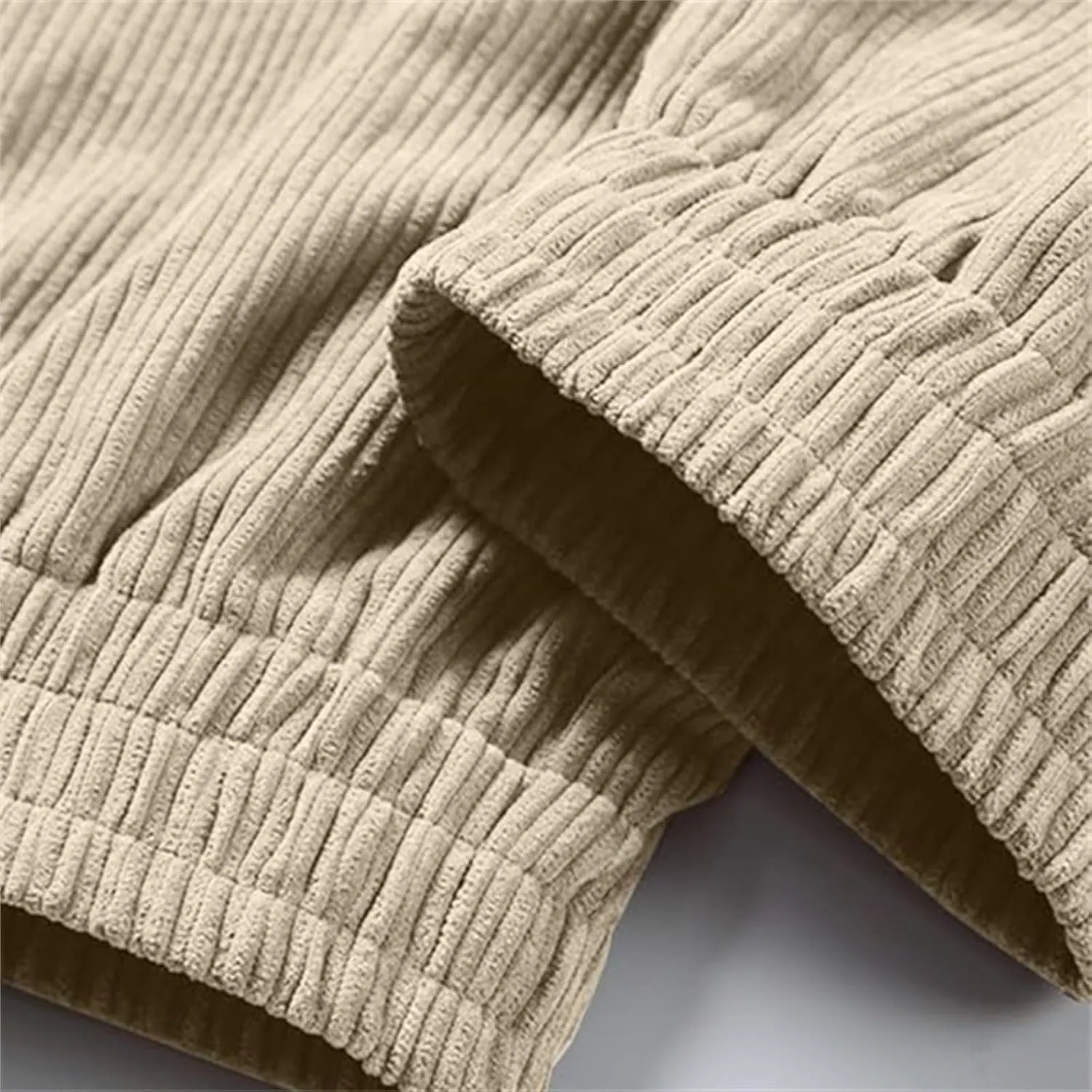 Men's Casual Corduroy Sweatpants Loose Fit Drawstring Elastic Waist Jogger Pants Baggy Sport Cargo Pants with Pockets