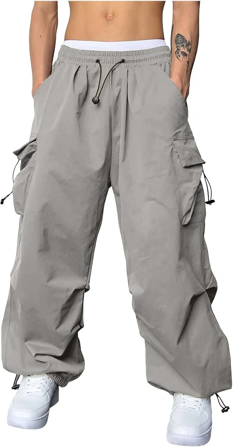 Men's Cool Lightweight Cargo Athletic Pants Fast Dry Joggers Breathable Outdoor Trousers with Pockets