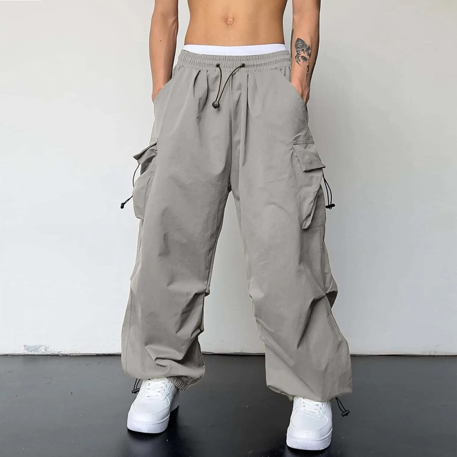 Men's Cool Lightweight Cargo Athletic Pants Fast Dry Joggers Breathable Outdoor Trousers with Pockets