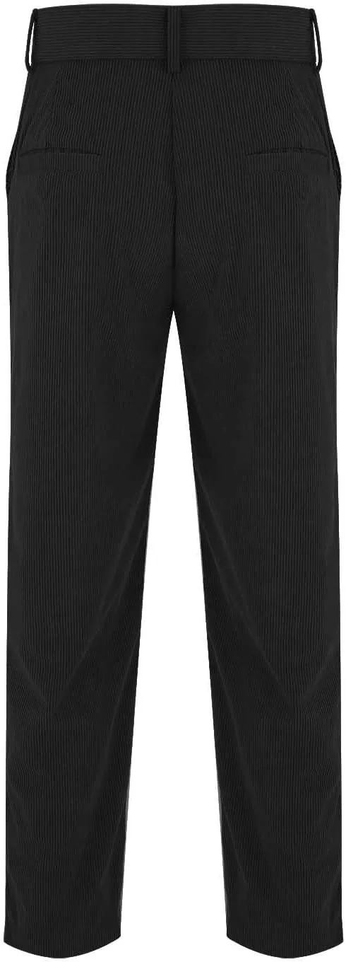 Mens Corduroy Pants Slim Fit Straight Leg Spring Casual Warm Up Pleated Pants Flat-Front Stretch Chino Work Trousers