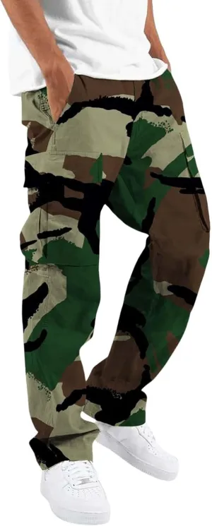 Men's Graphic Cargo Pants Slim Fit Work Pants for Men Sweatpants for Men Army Fleece Sweat Pants Men Comfy Pant