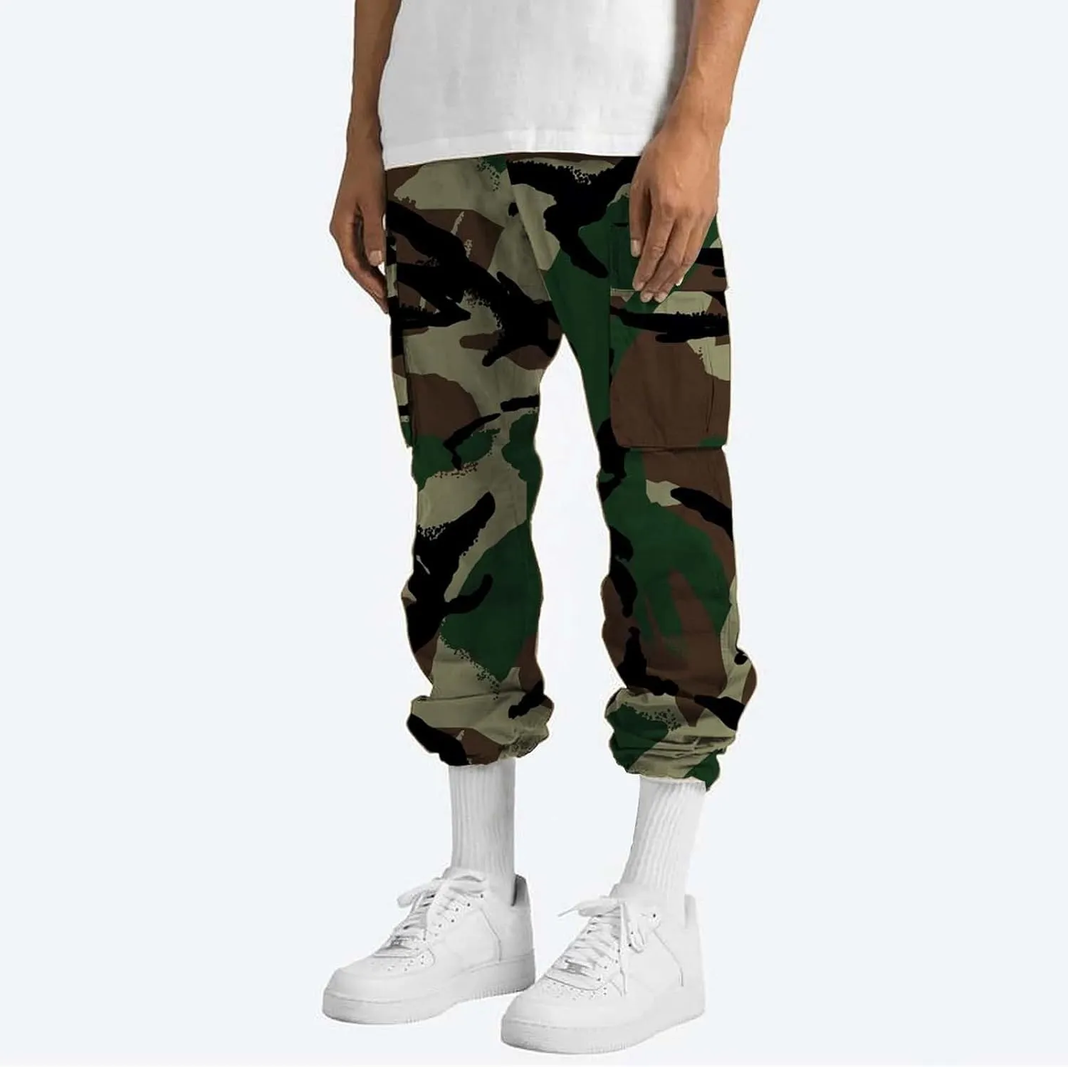 Men's Graphic Cargo Pants Slim Fit Work Pants for Men Sweatpants for Men Army Fleece Sweat Pants Men Comfy Pant
