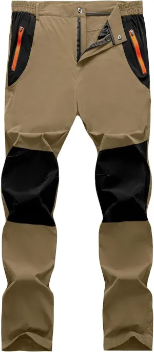 Men's Hiking Pants Lightweight Cargo Pants Quick Dry Water Resistant Outdoor Pants for Work Fishing Climbing