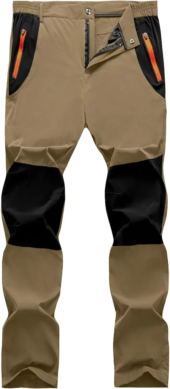 Men's Hiking Pants Lightweight Cargo Pants Quick Dry Water Resistant Outdoor Pants for Work Fishing Climbing