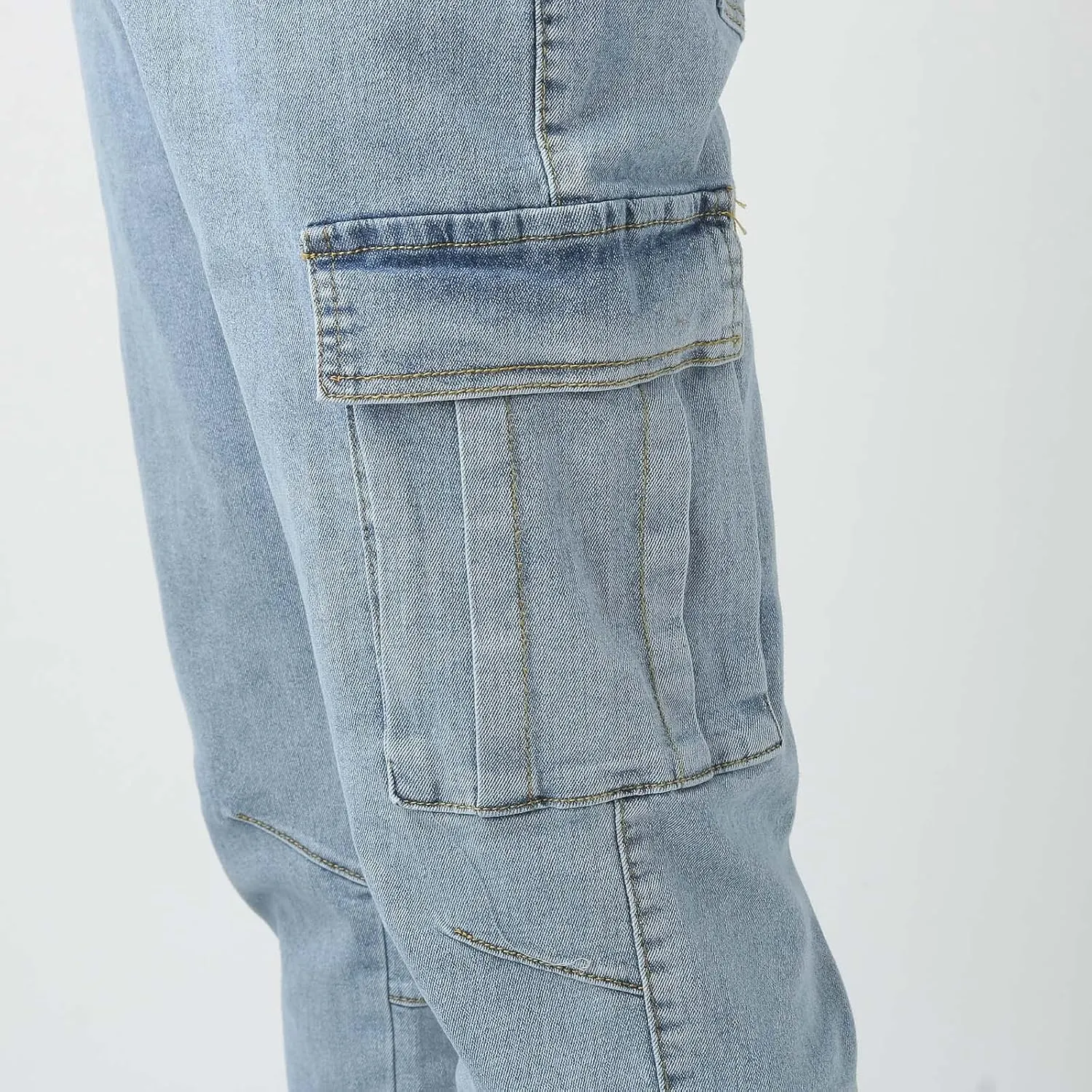 Mens Joggers Sweatpants Zipper Middle Waist Denim Long Pants Men's Active Athletic Casual Tricot Jogger Running Pants