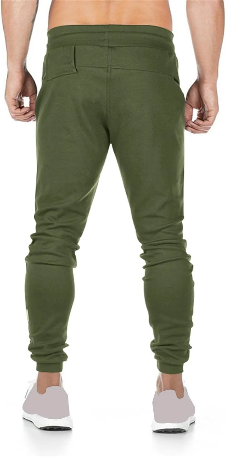 Mens Lightweight Athletic Pants Joggers Slim Fit Stretch Pant Workout Gym Sweatpants Casual Drawstring Trousers 2025