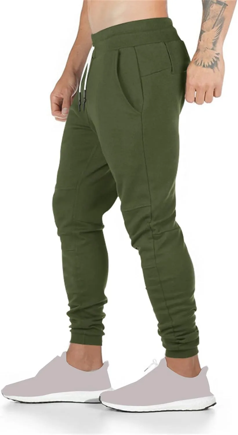Mens Lightweight Athletic Pants Joggers Slim Fit Stretch Pant Workout Gym Sweatpants Casual Drawstring Trousers 2025